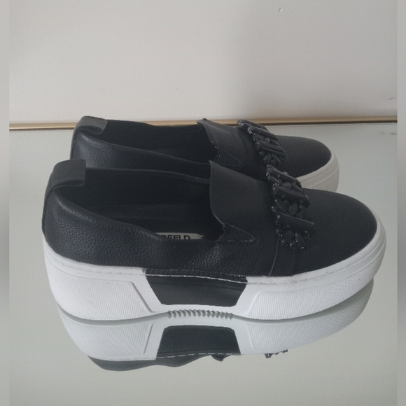 Karl Lagerfeld ParisLamirra Embellished Platform Sneakers Size 7 - Picture 2 of 12